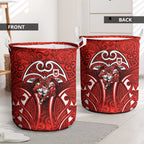 St George Illawarra Dragons Rugby Laundry Basket Polynesian Tribal Dragon Warrior Red Pattern