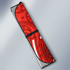 St George Illawarra Dragons Rugby Auto Sun Shade Polynesian Tribal Dragon Warrior Red Pattern
