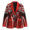 St George Illawarra Dragons Rugby Blazer Polynesian Tribal Dragon Warrior Red Pattern