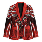 St George Illawarra Dragons Rugby Blazer Polynesian Tribal Dragon Warrior Red Pattern