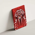 St George Illawarra Dragons Rugby Canvas Wall Art Polynesian Tribal Dragon Warrior Red Pattern
