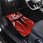 St George Illawarra Dragons Rugby Car Mats Polynesian Tribal Dragon Warrior Red Pattern