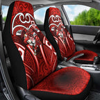 St George Illawarra Dragons Rugby Car Seat Cover Polynesian Tribal Dragon Warrior Red Pattern