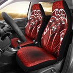 St George Illawarra Dragons Rugby Car Seat Cover Polynesian Tribal Dragon Warrior Red Pattern