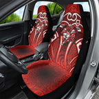 St George Illawarra Dragons Rugby Car Seat Cover Polynesian Tribal Dragon Warrior Red Pattern