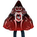 St George Illawarra Dragons Rugby Cloak Polynesian Tribal Dragon Warrior Red Pattern
