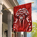 St George Illawarra Dragons Rugby Garden Flag Polynesian Tribal Dragon Warrior Red Pattern
