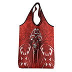 St George Illawarra Dragons Rugby Grocery Bag Polynesian Tribal Dragon Warrior Red Pattern