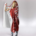 St George Illawarra Dragons Rugby Hooded Blanket Polynesian Tribal Dragon Warrior Red Pattern
