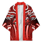 St George Illawarra Dragons Rugby Kimono Polynesian Tribal Dragon Warrior Red Pattern