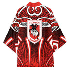 St George Illawarra Dragons Rugby Kimono Polynesian Tribal Dragon Warrior Red Pattern