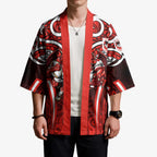 St George Illawarra Dragons Rugby Kimono Polynesian Tribal Dragon Warrior Red Pattern