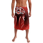 St George Illawarra Dragons Rugby Lavalava Polynesian Tribal Dragon Warrior Red Pattern