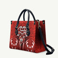 St George Illawarra Dragons Rugby Leather Bag Polynesian Tribal Dragon Warrior Red Pattern