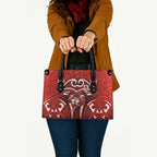 St George Illawarra Dragons Rugby Leather Bag Polynesian Tribal Dragon Warrior Red Pattern