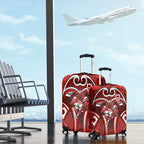 St George Illawarra Dragons Rugby Luggage Cover Polynesian Tribal Dragon Warrior Red Pattern