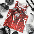 St George Illawarra Dragons Rugby Men Tank Top Polynesian Tribal Dragon Warrior Red Pattern