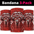 St George Illawarra Dragons Rugby Neck Gaiter Polynesian Tribal Dragon Warrior Red Pattern