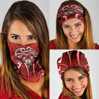 St George Illawarra Dragons Rugby Neck Gaiter Polynesian Tribal Dragon Warrior Red Pattern