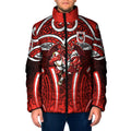 St George Illawarra Dragons Rugby Padded Jacket Polynesian Tribal Dragon Warrior Red Pattern