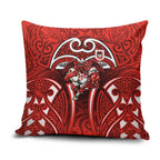 St George Illawarra Dragons Rugby Pillow Cover Polynesian Tribal Dragon Warrior Red Pattern