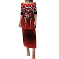 St George Illawarra Dragons Rugby Puletasi Polynesian Tribal Dragon Warrior Red Pattern