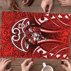 St George Illawarra Dragons Rugby Puzzle Polynesian Tribal Dragon Warrior Red Pattern