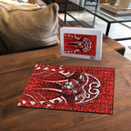 St George Illawarra Dragons Rugby Puzzle Polynesian Tribal Dragon Warrior Red Pattern
