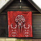 St George Illawarra Dragons Rugby Quilt Polynesian Tribal Dragon Warrior Red Pattern