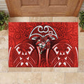 St George Illawarra Dragons Rugby Rubber Doormat Polynesian Tribal Dragon Warrior Red Pattern