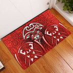 St George Illawarra Dragons Rugby Rubber Doormat Polynesian Tribal Dragon Warrior Red Pattern