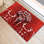 St George Illawarra Dragons Rugby Rubber Doormat Polynesian Tribal Dragon Warrior Red Pattern