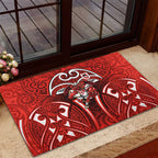 St George Illawarra Dragons Rugby Rubber Doormat Polynesian Tribal Dragon Warrior Red Pattern