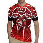 St George Illawarra Dragons Rugby Rugby Jersey Polynesian Tribal Dragon Warrior Red Pattern