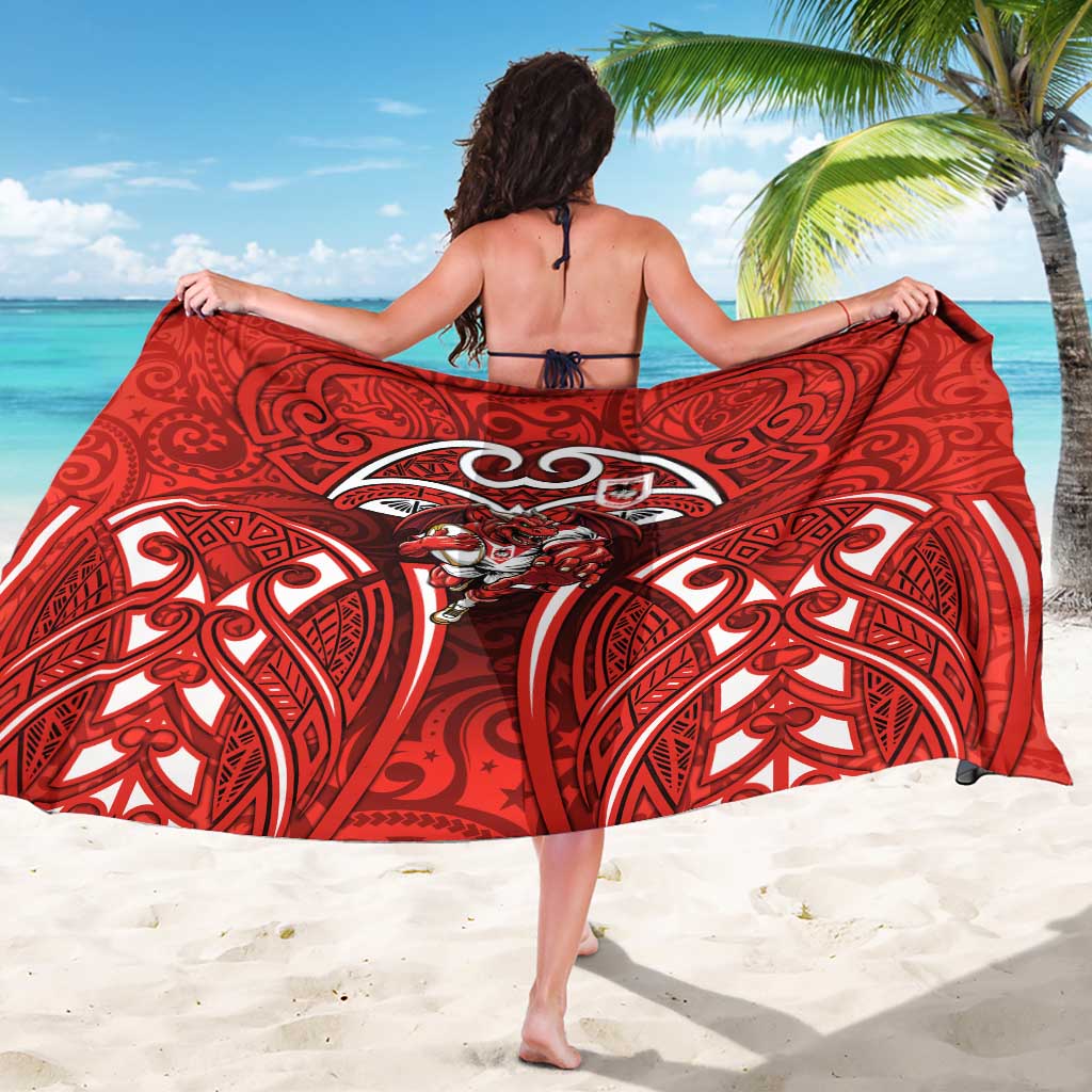 St George Illawarra Dragons Rugby Sarong Polynesian Tribal Dragon Warrior Red Pattern