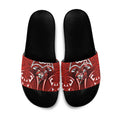 St George Illawarra Dragons Rugby Slide Sandals Polynesian Tribal Dragon Warrior Red Pattern