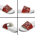 St George Illawarra Dragons Rugby Slide Sandals Polynesian Tribal Dragon Warrior Red Pattern