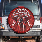 St George Illawarra Dragons Rugby Spare Tire Cover Polynesian Tribal Dragon Warrior Red Pattern