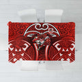 St George Illawarra Dragons Rugby Tablecloth Polynesian Tribal Dragon Warrior Red Pattern