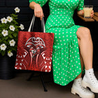 St George Illawarra Dragons Rugby Tote Bag Polynesian Tribal Dragon Warrior Red Pattern