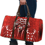 St George Illawarra Dragons Rugby Travel Bag Polynesian Tribal Dragon Warrior Red Pattern