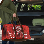 St George Illawarra Dragons Rugby Travel Bag Polynesian Tribal Dragon Warrior Red Pattern