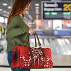 St George Illawarra Dragons Rugby Travel Bag Polynesian Tribal Dragon Warrior Red Pattern