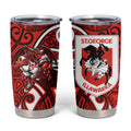 St George Illawarra Dragons Rugby Tumbler Cup Polynesian Tribal Dragon Warrior Red Pattern