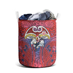 Sydney Roosters Rugby Laundry Basket Polynesian Tribal Rooster Warrior Red Blue Pattern