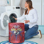 Sydney Roosters Rugby Laundry Basket Polynesian Tribal Rooster Warrior Red Blue Pattern