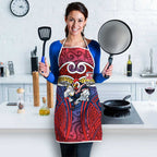 Sydney Roosters Rugby Apron Polynesian Tribal Rooster Warrior Red Blue Pattern