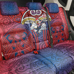 Sydney Roosters Rugby Back Car Seat Cover Polynesian Tribal Rooster Warrior Red Blue Pattern