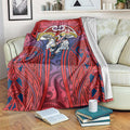 Sydney Roosters Rugby Blanket Polynesian Tribal Rooster Warrior Red Blue Pattern