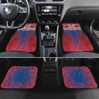 Sydney Roosters Rugby Car Mats Polynesian Tribal Rooster Warrior Red Blue Pattern